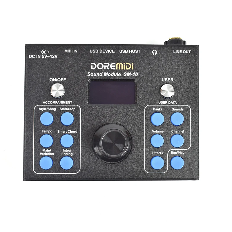 DOREMiDi MIDI Sound Module & Auto Accompaniment (SM-10) Multifunctional Accompaniment Sound Source Box audio interface