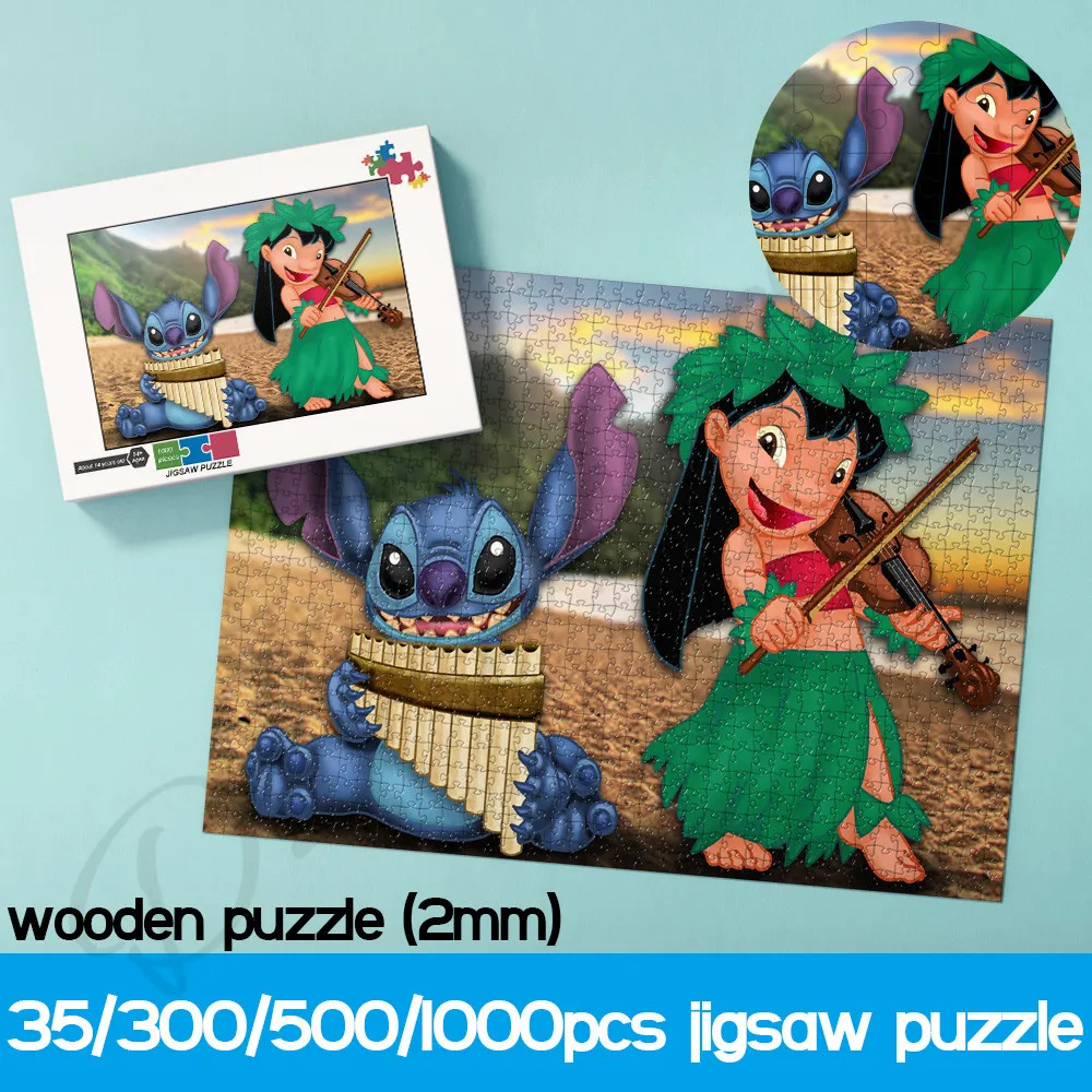 Stitch Birthday Party Puzzle Funny Cartoon Jigsaw Puzzles Lilo and Stitch  Series Jigsaw Walt Disney Birthday