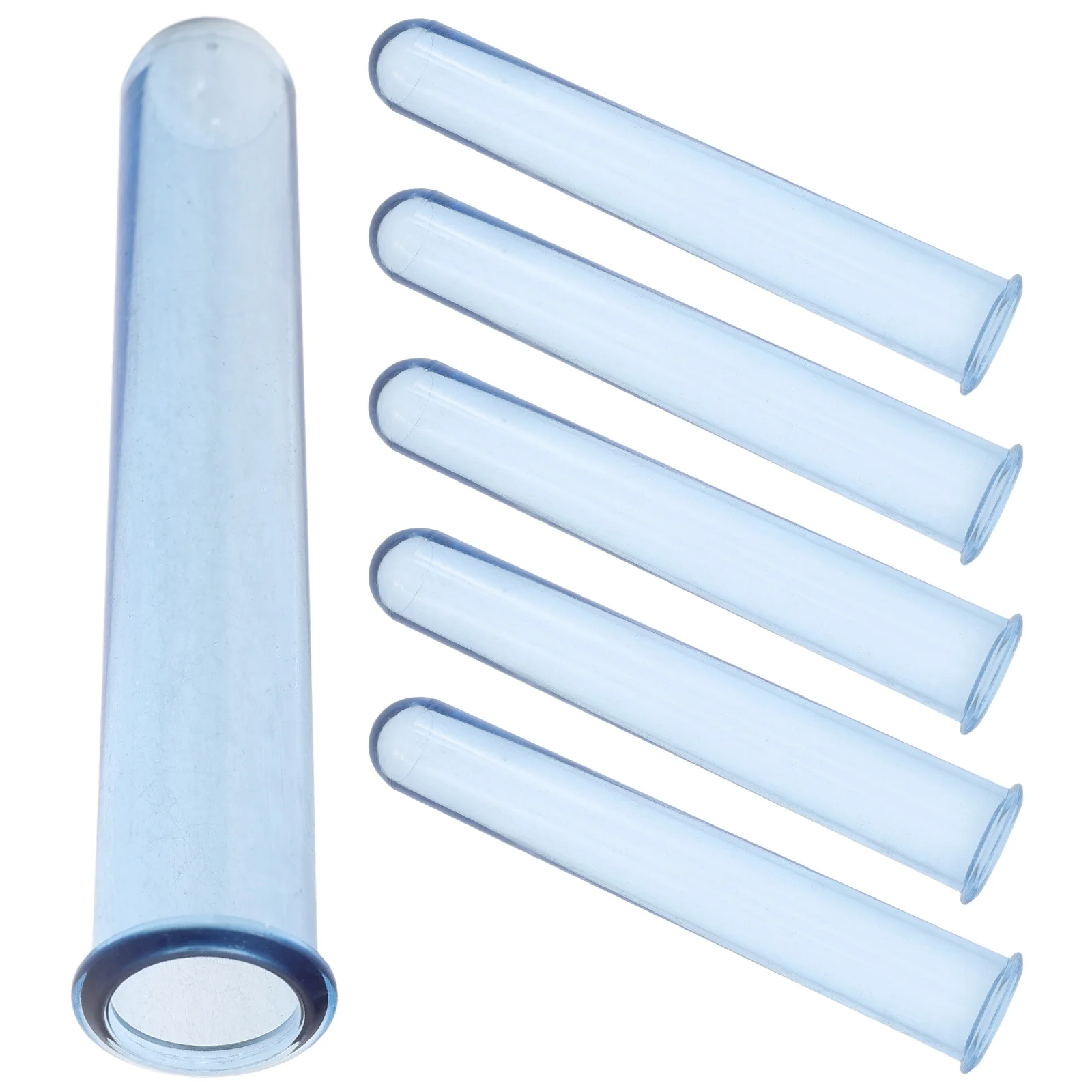 6 Pcs Hydroponic Vase Test Tube Vases Flower Tubes Transparent Plastic Crystal Epoxy 5