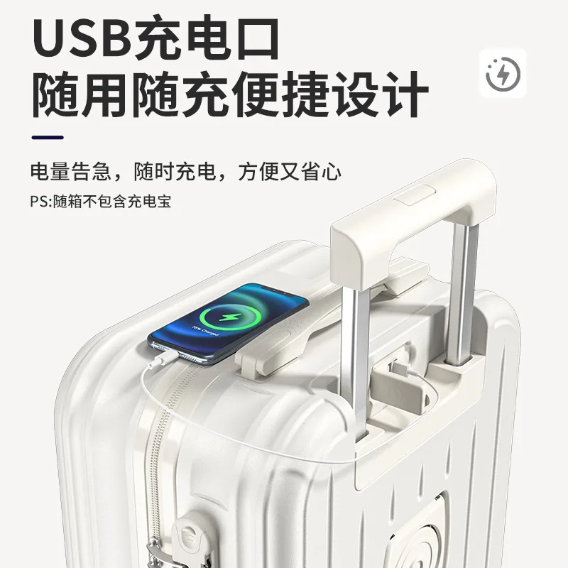 Trendy luggage, large capacity, multifunctional travel box, universal silent universal wheel password box for men and women