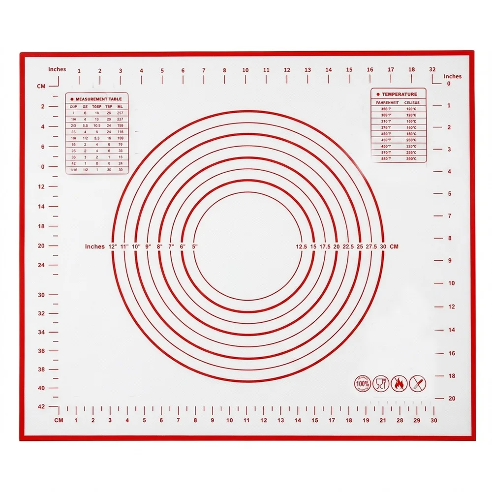 Silicone Non-Stick Baking and Kneading Mat for Kitchen Cooking and Grill