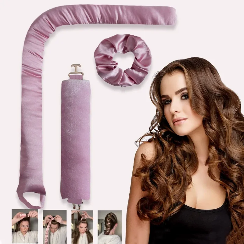Diadema con varilla rizadora sin calor, rodillos para el cabello