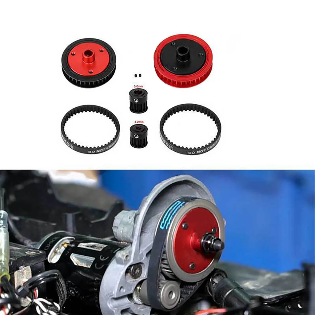 Kit Transmission Par Courroie Pour Axial SCX10 – Poulies 3,17/5,0 Mm – Silencieux, Robuste – Upgrade RC Crawler