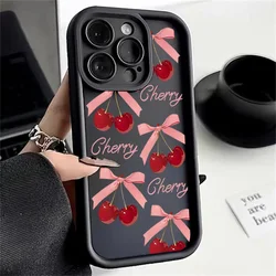 Cherry Bow Print Wine Red Phone Case for Honor Magic 7 Lite (S23761)