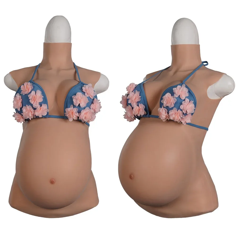 

Silicone Pregnant Belly With Fake Boobs Realistic Simulation Pregnant 4-9 Month Baby Bump Costume For Cosplay