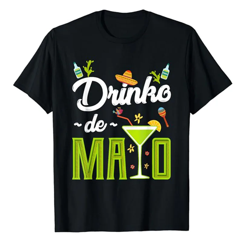 

Cinco De Mayo Shirt Drinko De Mayo Fiesta Mexican Party T-Shirt Mexican Independence Day Costume Graphic Tee Short Sleeve Tops