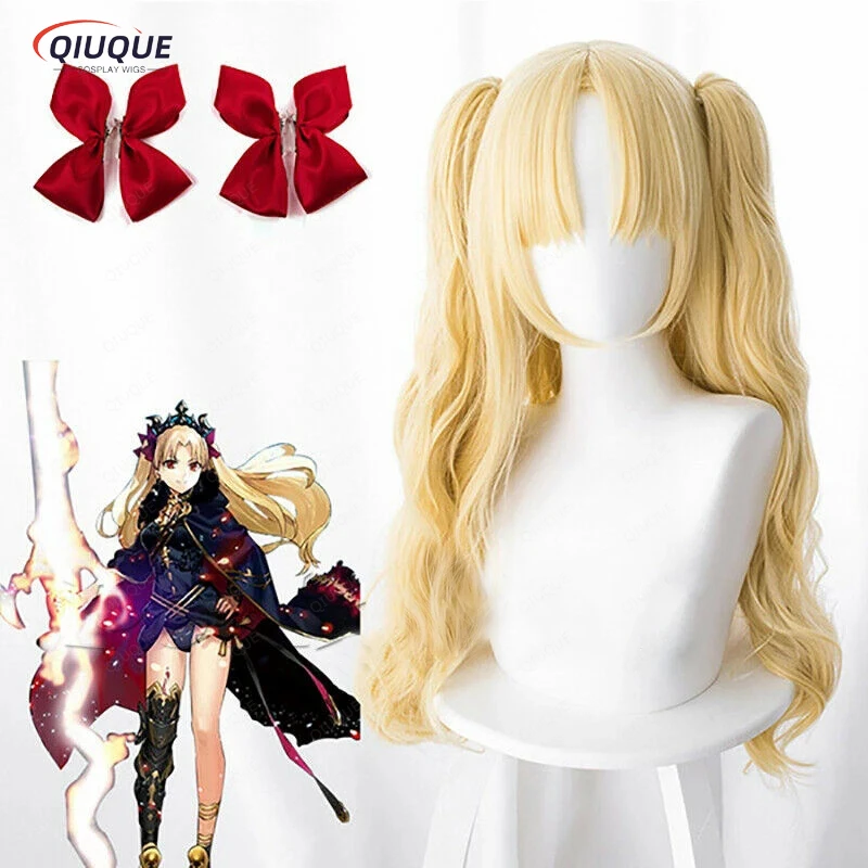 

Ereshkigal Cosplay Wig Game Anime FGO Fate Grand Order Chip Ponytails Heat Resistant Cosplay Wigs + Red Hairpins