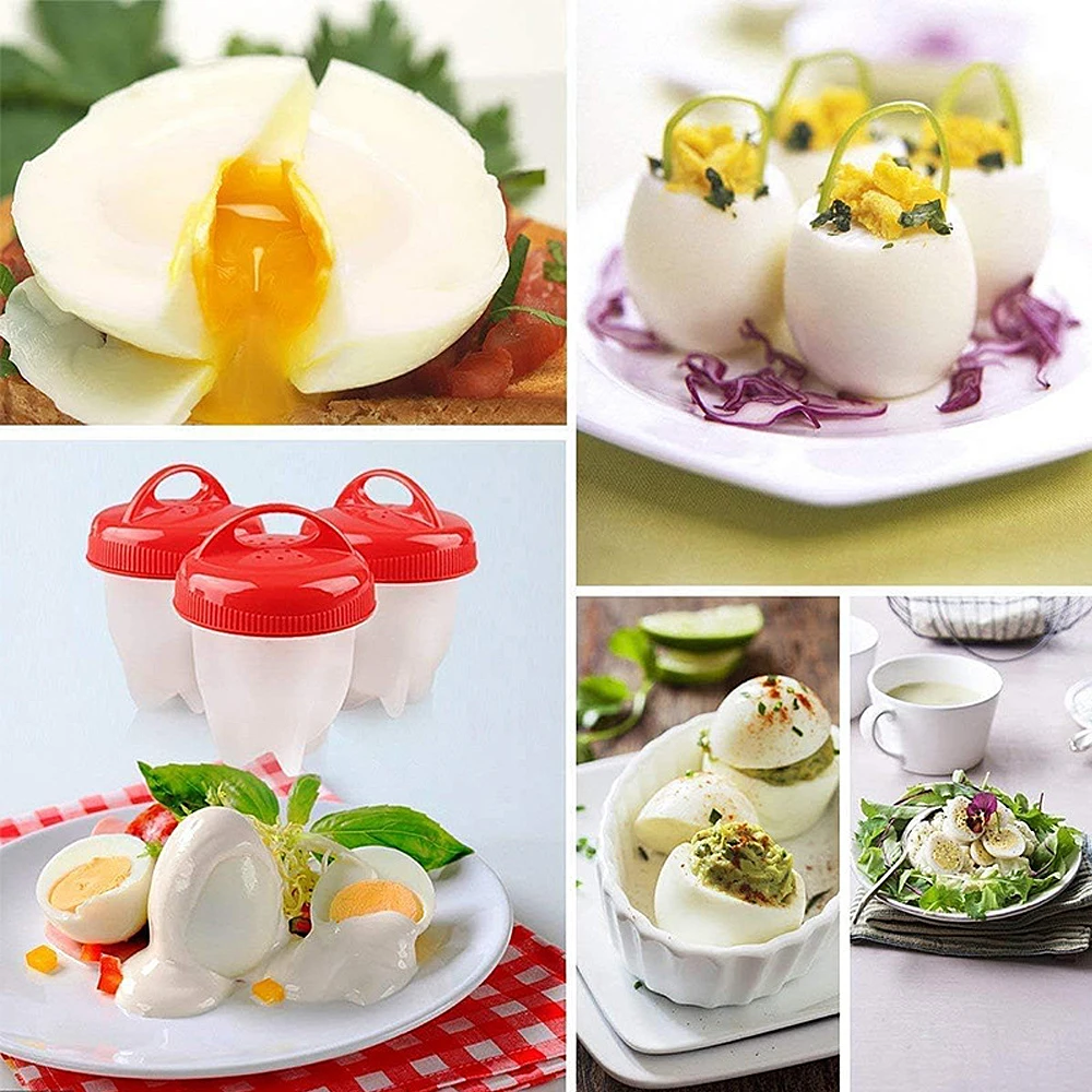 Silicone Egg Cook Cups BPA Free Non-stick Egg Boiler Steamer Fast Poacher for Breakfast 3/6PCS Kitchen Cooking Tool egg cooker egg boiler mold cup egg poacher silicone egg poacher