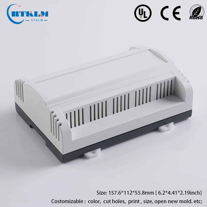 DIY Industrie box abs elektronische Projekt gehäuse Din Rail Kunststoff gehäuse Anschluss dose 157.6*112*55,8mm – Detail 11