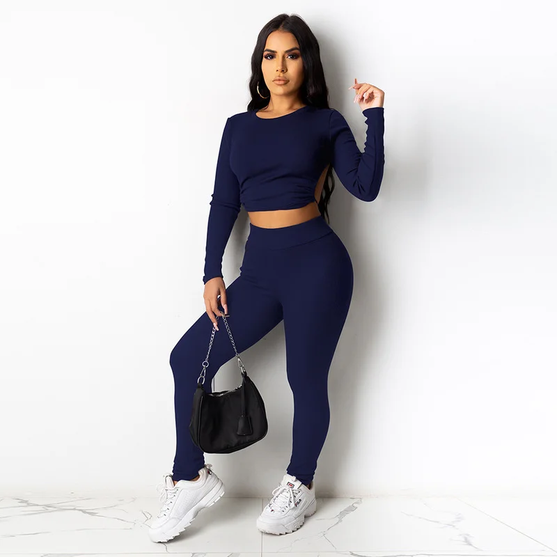 Sexy New Sequined Two-piece Blouse and Trousers Club Women's Matching Suit Long Sleeves Pleated High Waist Loose Casual Suit women t shirt pants set pleated wide leg v neck short sleeves loose homewear pullover thin summer top trousers set women clothes