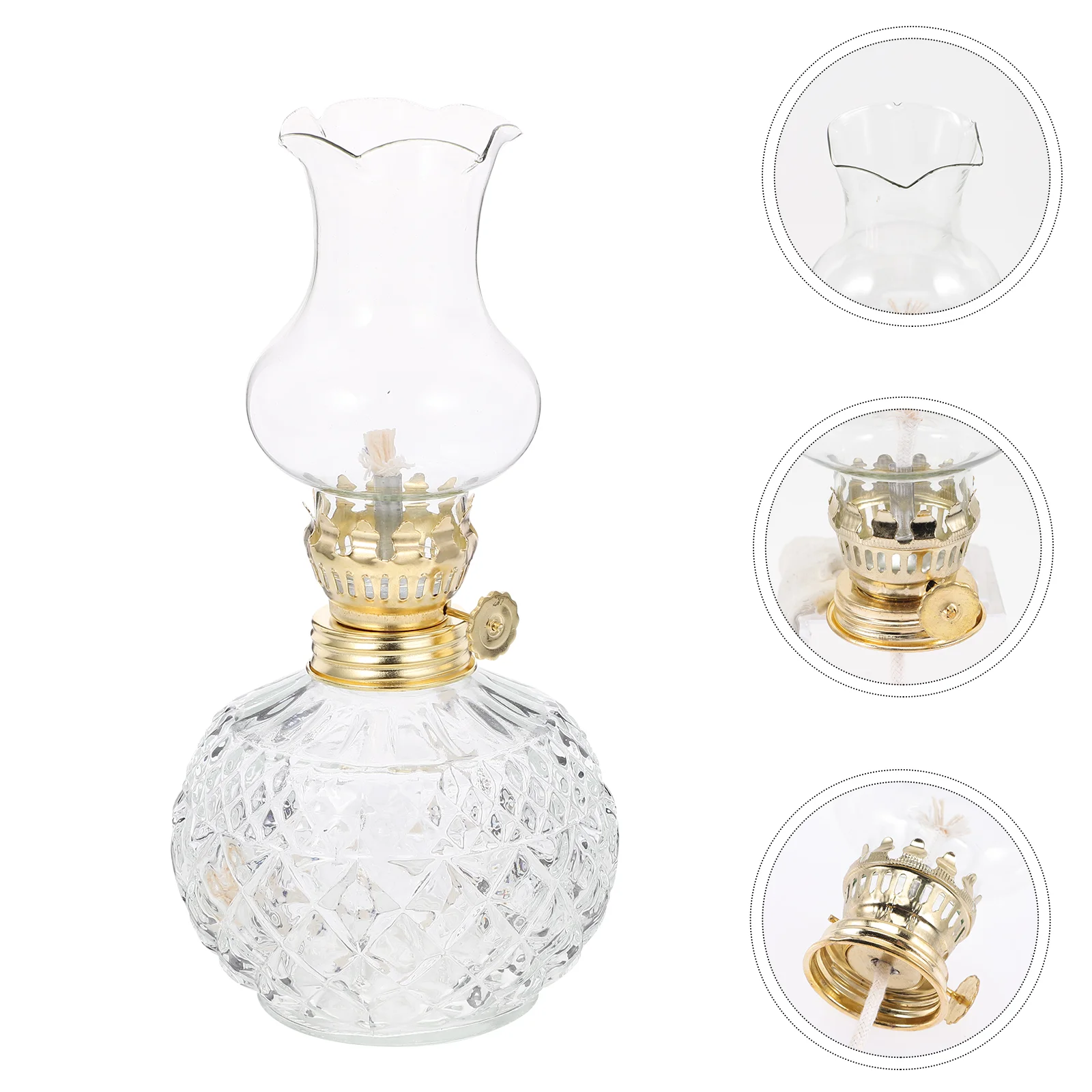 

Glass Kerosene Oil Lamps Lanterns Vintage Oil Lamps Table Decors for Home
