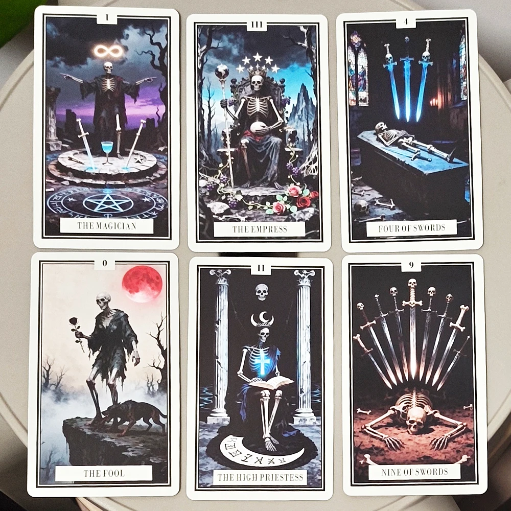 Baraja De Tarot Gótico Fantasía Oscura 78 Cartas Con Guía | Ideal Para Principiantes Y Autodescubrimiento