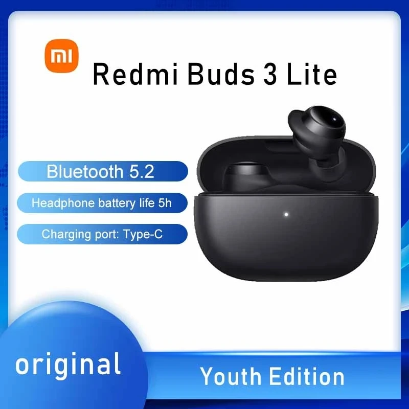 Tws-наушники Redmi Buds 3 Youth Edition с поддержкой Bluetooth 5 2 и сенсорным управлением |