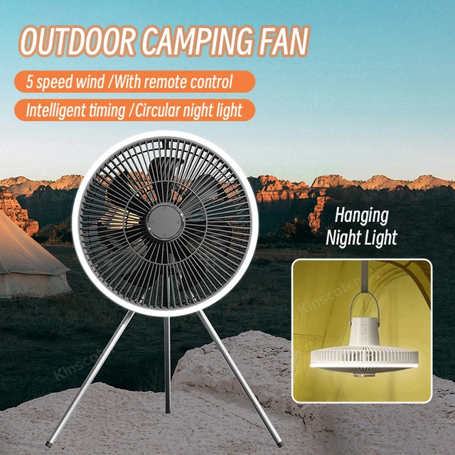 KINSCOTER Auto Oscillation Camping Ceiling Fan Outdoor Tent Air Circulator  Ventilator Fan Electric Wireless Desk Floor Fan - AliExpress