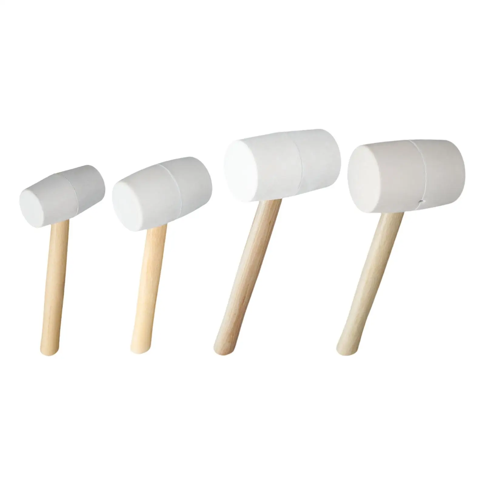 Rubber Mallet Hammer with Wood Handle Comfortable Rubber Hammer for Tile Setting Home Decoration Tent Stakes Flooring Building