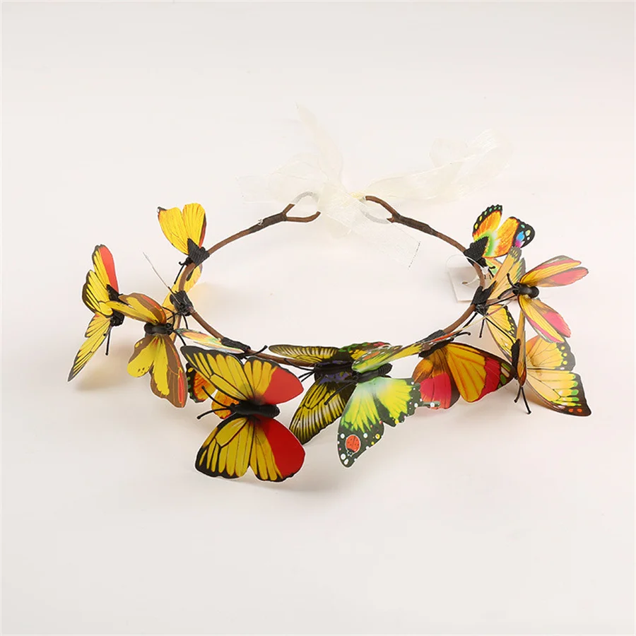 Lurrose haarband vlinder haarband haaraccessoires voor kinderen meisjes (goud Lurrose haarband vlinder haarband haaraccessoires voor kinderen meisjes (goud
