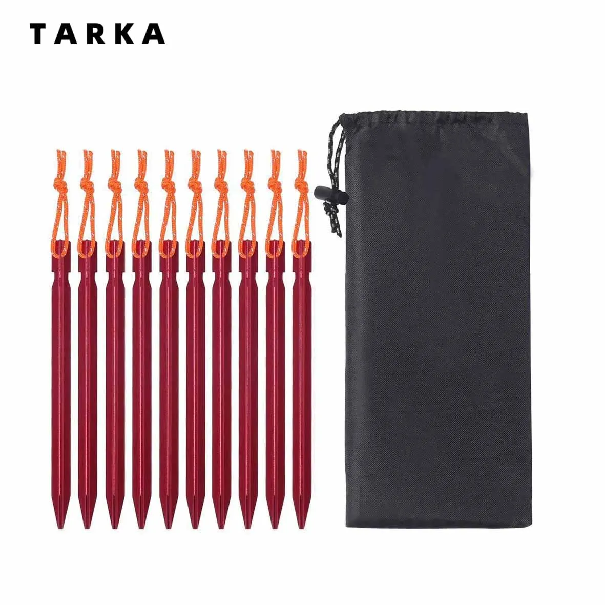 Description Picture 2 of itemTARKA Tent Pegs Stakes Nails 18cm/7in Length  Aluminium Alloy Canopy Ground Nail 10pcs/Set Camping Gadgets Equipment Accessories