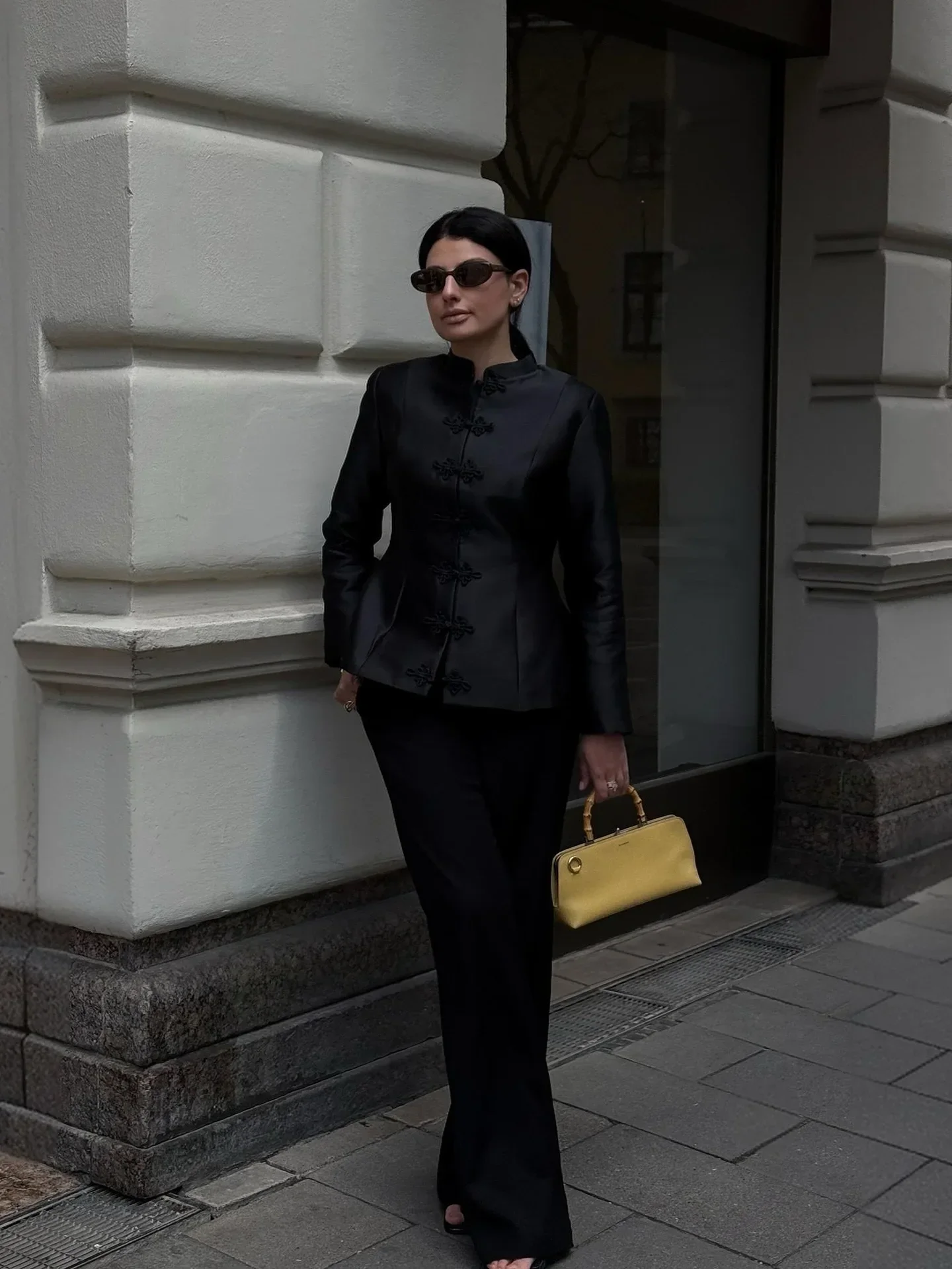 Elegant Satin Coat – Women's Satin Jacket With Cinched Waist & Button Closure