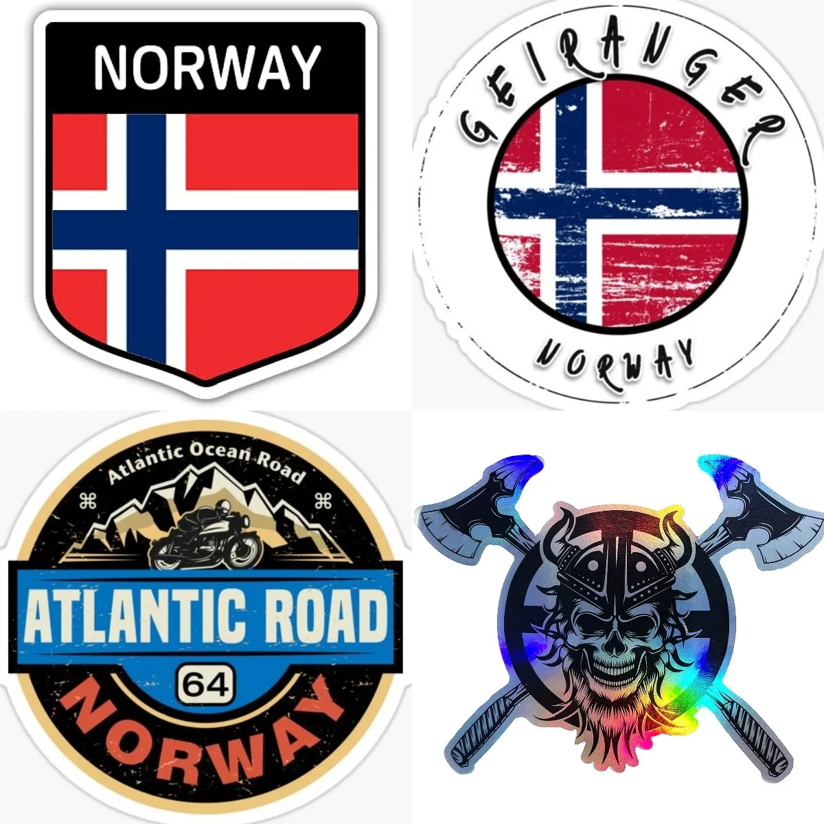 Norway Flag Norway Travel Landmarks - Vinyl Sticker  Waterproof Decal for Phone, Laptop, Water Bottle  Accessories Decoration australia sticker western australia flag country vinyl die cut decal exterior accessories for car suv motocross racing laptop