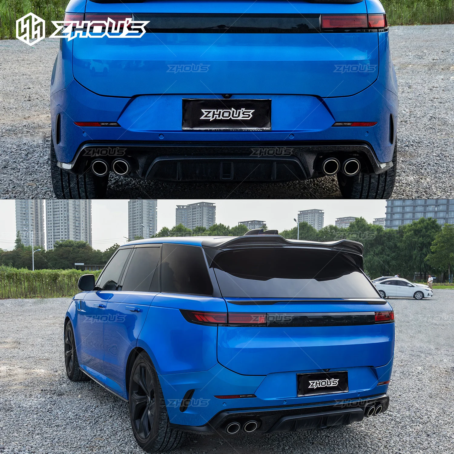 Zhous Design Latest Custom Auto Parts for Land Rover Sport L461 Side Skirt Rear Bumper SV Style Body Kit