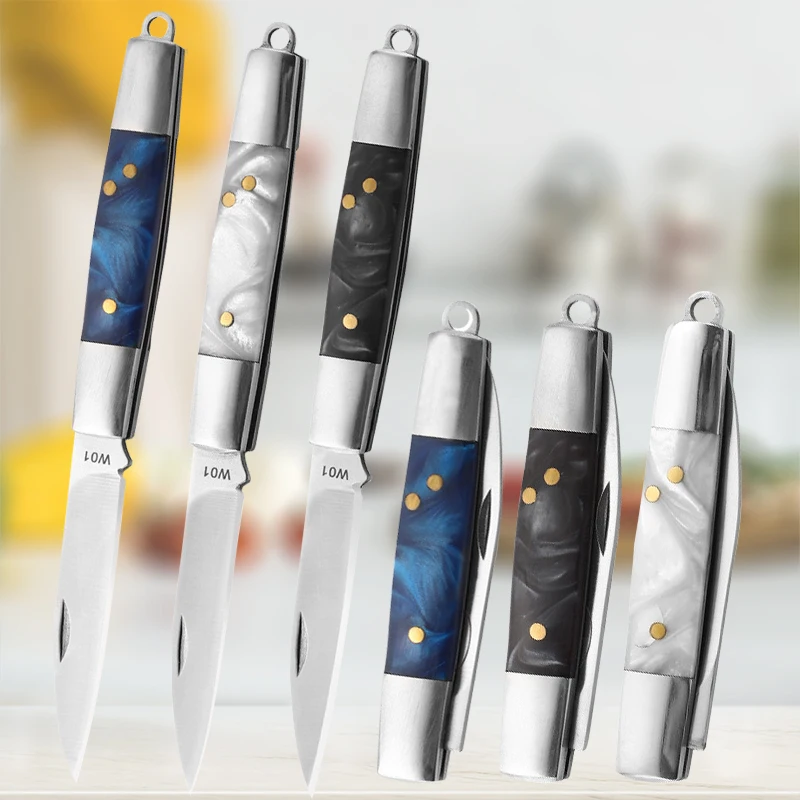 Folding Knife for Unpacking Box Stainless Steel Meat Fruit BBQ Knife Cutlery Set Butcher Kitchen Chef Cleaver Steak Knives