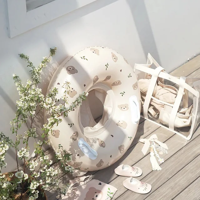 Gyerek Felfújható Úszógyűrű 2-8Y Úszó Ülés Kültéri Gyűrű Úszócsónak Baba Biztonsági Mentőmellény Medve - Image 5