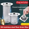 Stainless Steel Floor Drain Filter Mesh Kitchen Sink Anti-clog Filter Bathroom Hair Catcher Home Shower Strainer Drains Net 4