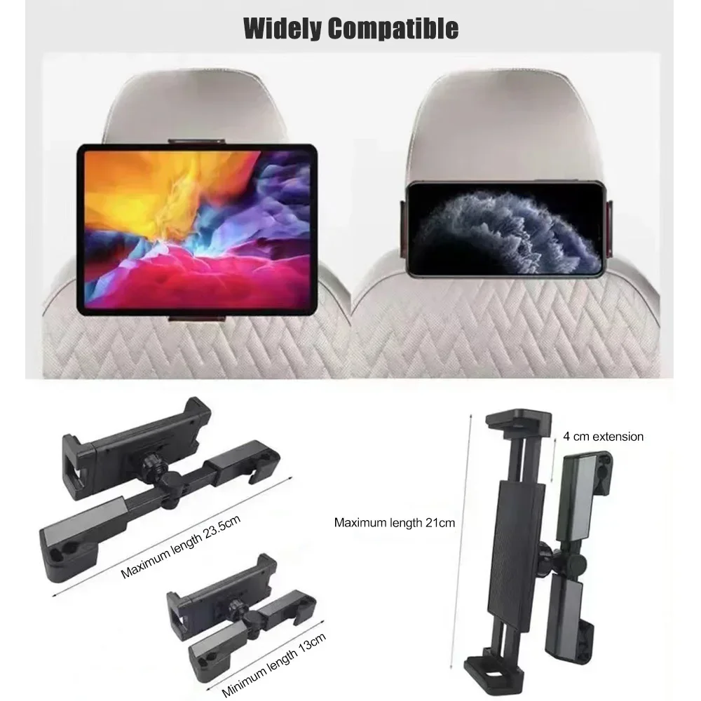 Telescopic Car Phone Holder For Rear Row Tablet Holder Anti Shake Tablet Mount Universal Auto Phone Stand For 4 12 9 Inch Ipad, Alina Gadgets
