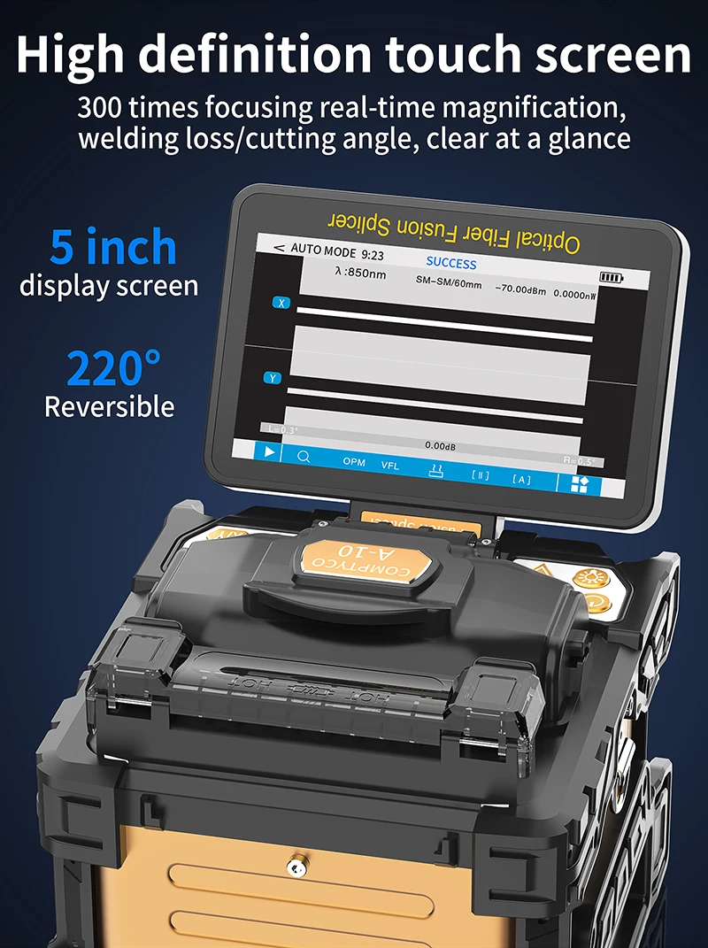 S-80/A-80F/A-10 Fiber Optic Fusion Splicer 6 Motors SM/MM Optical Fiber Core Hea