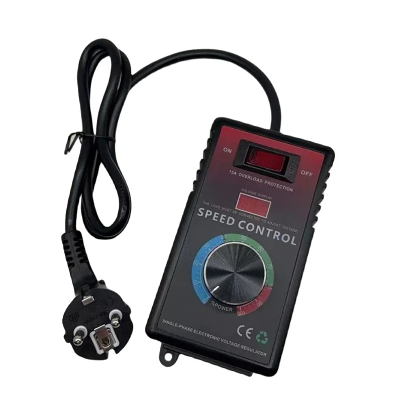 N11R AC 모터 속도 컨트롤러, 220V 15A 4000W 가변 속도 컨트롤러 팬 속도 컨트롤러, 3 속도 레벨 EU 플러그