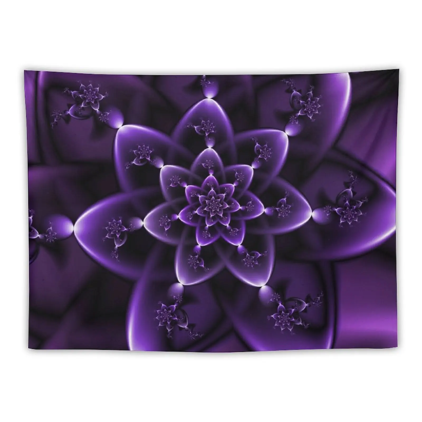 

New Purple Fractal Rose Tapestry Decor For Room Tapestry On The Wall Wall Decor