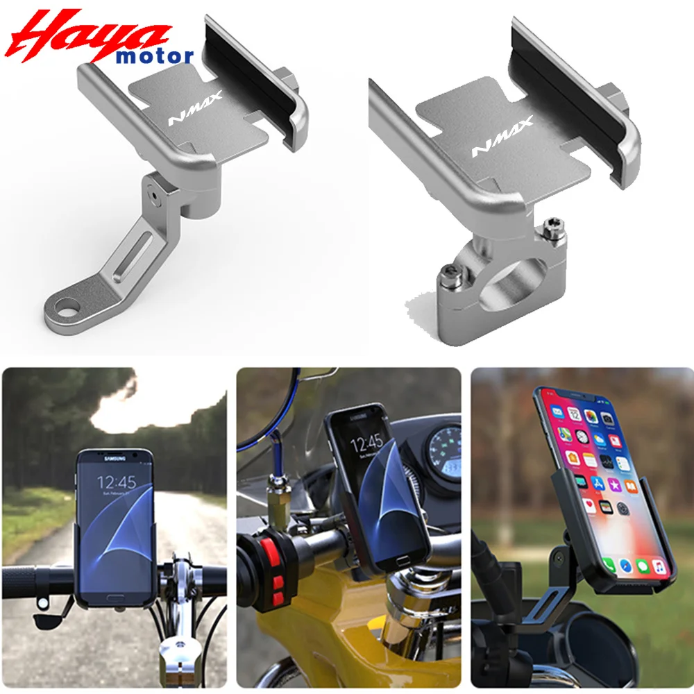

Motorcycle Handlebar Mobile Phone Holder Mount GPS Stand Bracket Parts For Yamaha Nmax155 Nmax125 N Max Nmax 125 155 2015-2023