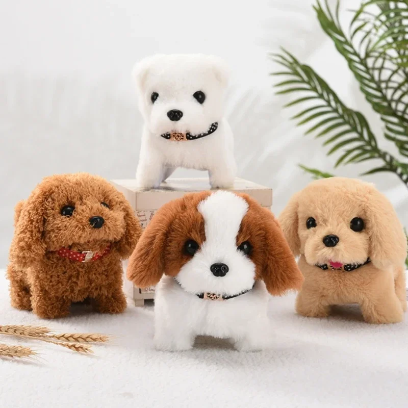 Walking Barking Cute Puppy Pet Dog Toy with Battery Control Halloween Birthday Gift for 3 Year Old Boys Girls