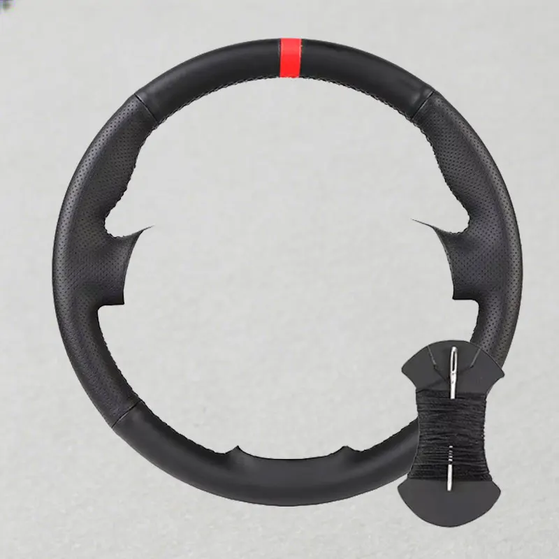 Premium Suede Leather Steering Wheel Cover - Luxury Auto Accessory Grip Cover