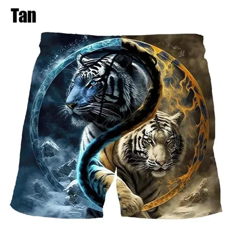Summer Hot Sale Fashion Animal Tiger 3d Printing Cool Beach Shorts Pants Men's Women Kids Casual Summer Swimming Trunks Homme 4