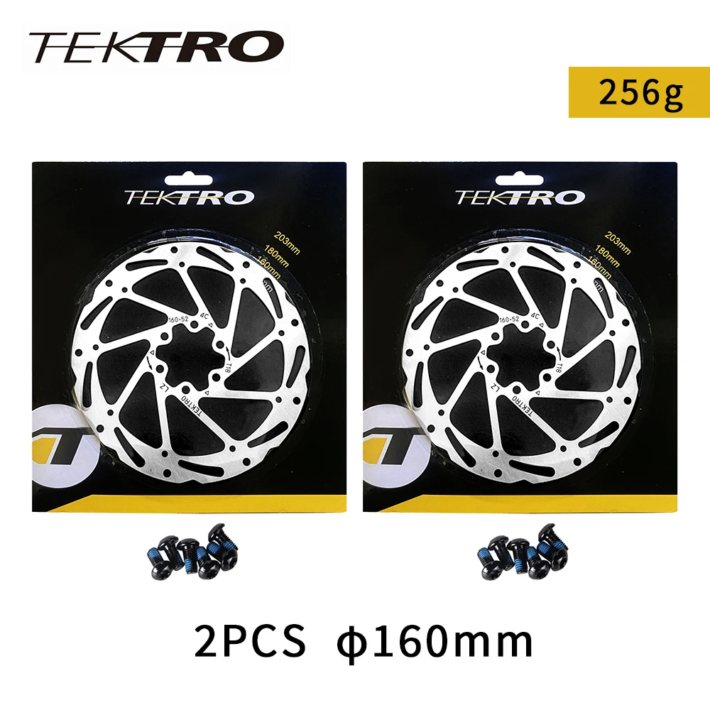 Tektro-ステンレス鋼ボルト自転車ディスクブレーキローター,160mm