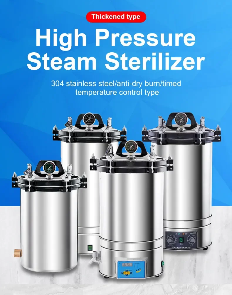 Digital Display Automatic Autoclave Sterilizer Overpressure Self-venting Labs Po