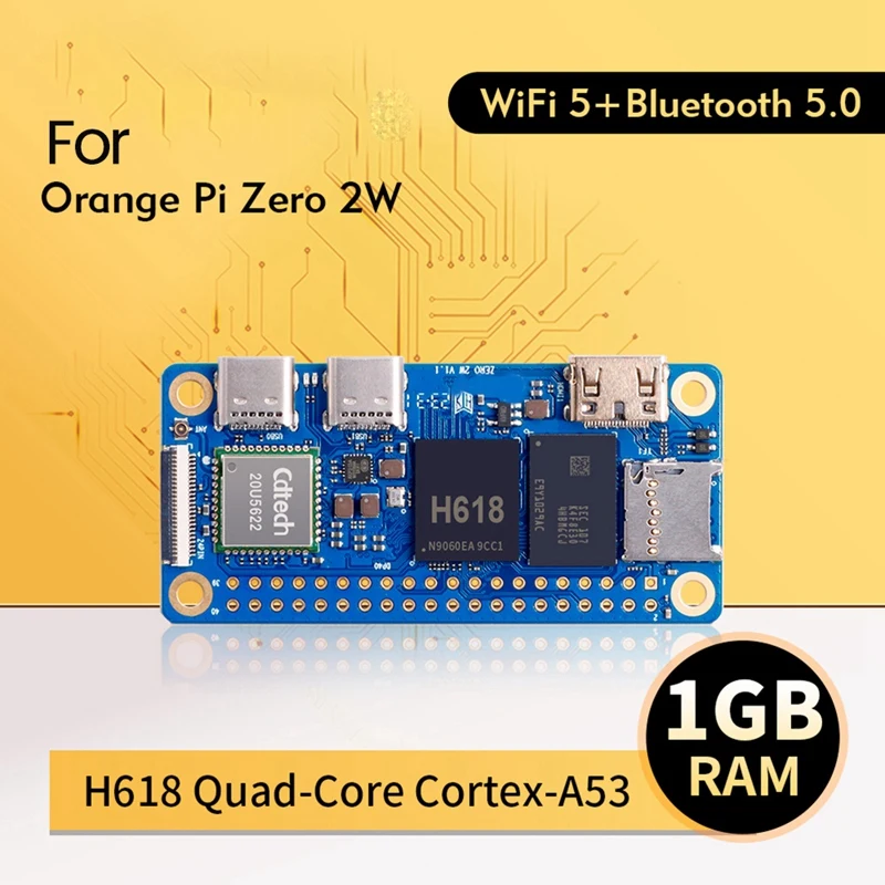 

Для Orange Pi Zero 2W 1GB RAM DDR4 Mini PC Allwinner H618 Orange Pi Zero 2W Wifi Bluetooth SBC одноплатный прочный компьютер