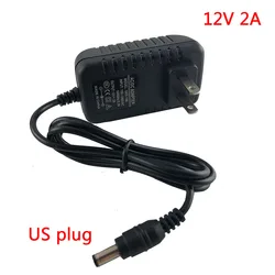 Universal 12V 2A Power Adapter with Interchangeable Plugs (US PLUG)