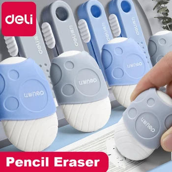 Gomma per Cancellare Deli con Astuccio a Scomparsa, per Scuola, Ufficio, Disegno, Schizzi, Correzione Esami, Pittura, Arte, Matite - Confezione Multipla