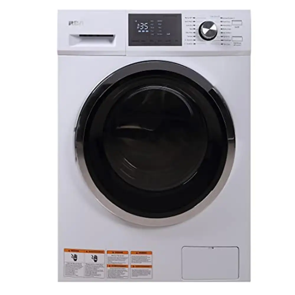 2-in-1 Front Loading Washer Dryer Combo 2.7 cu ft White Compact Efficient Programmable Quiet Cycle Clothes Cleaning Machine 2