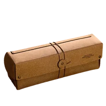 

Minority Pencil Cases High Quality Pencil Box Regenerated Leather Material Large Capacity Pen Bag School Offices Supplies