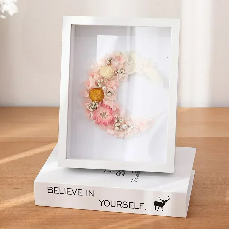 Set Di 3 Cornici Per Ombre In MDF, Profondità 4,7 Cm, Con Adesivi E Colla, Per Fiori Secchi, Ricordi, Foto, 6x8 Cm, Nero