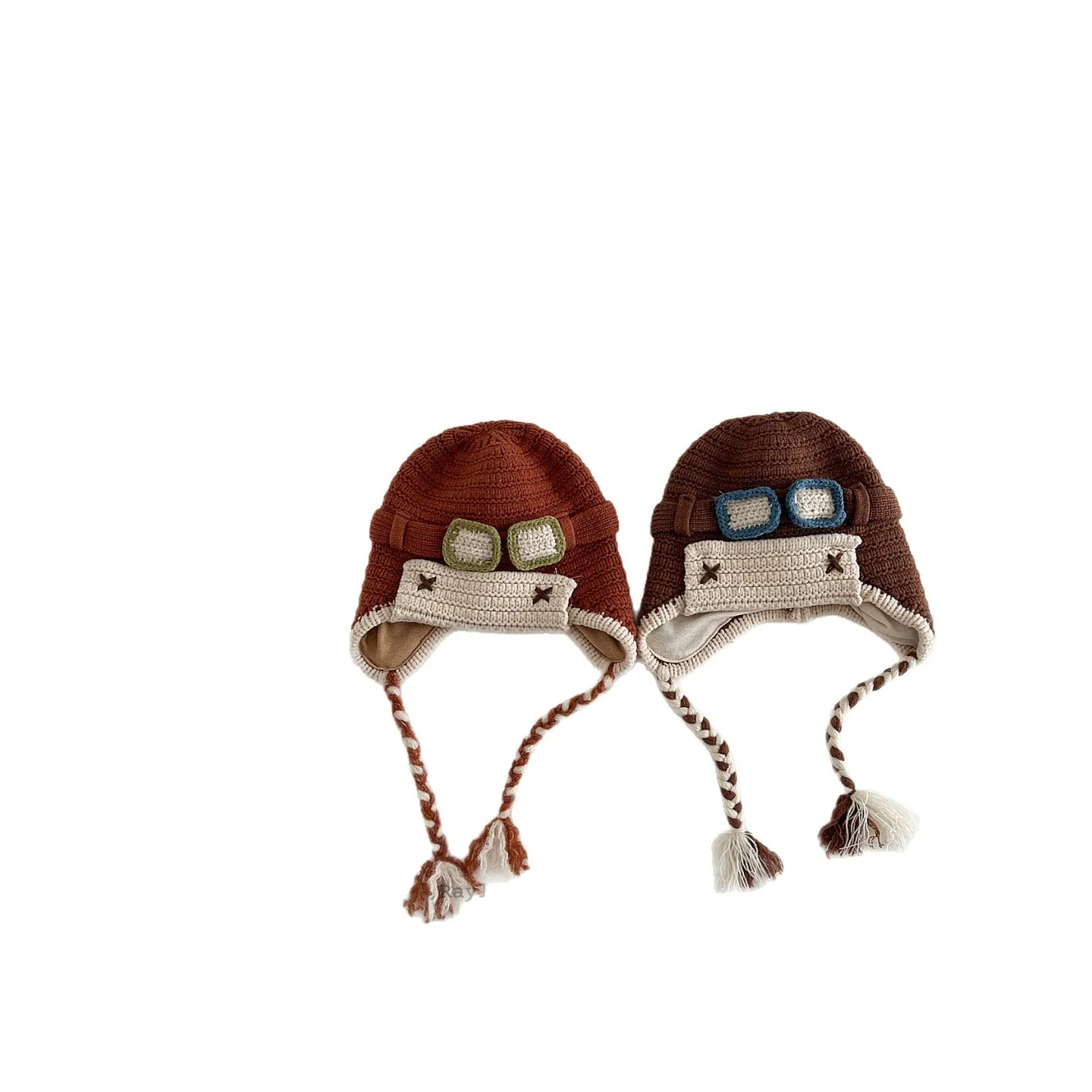 Winter Baby Ear Protection Hat Kids Cartoon Pilot's Hat Korean Version Classic Autumn Winter Boy Girl Baby Ear Protective Hat
