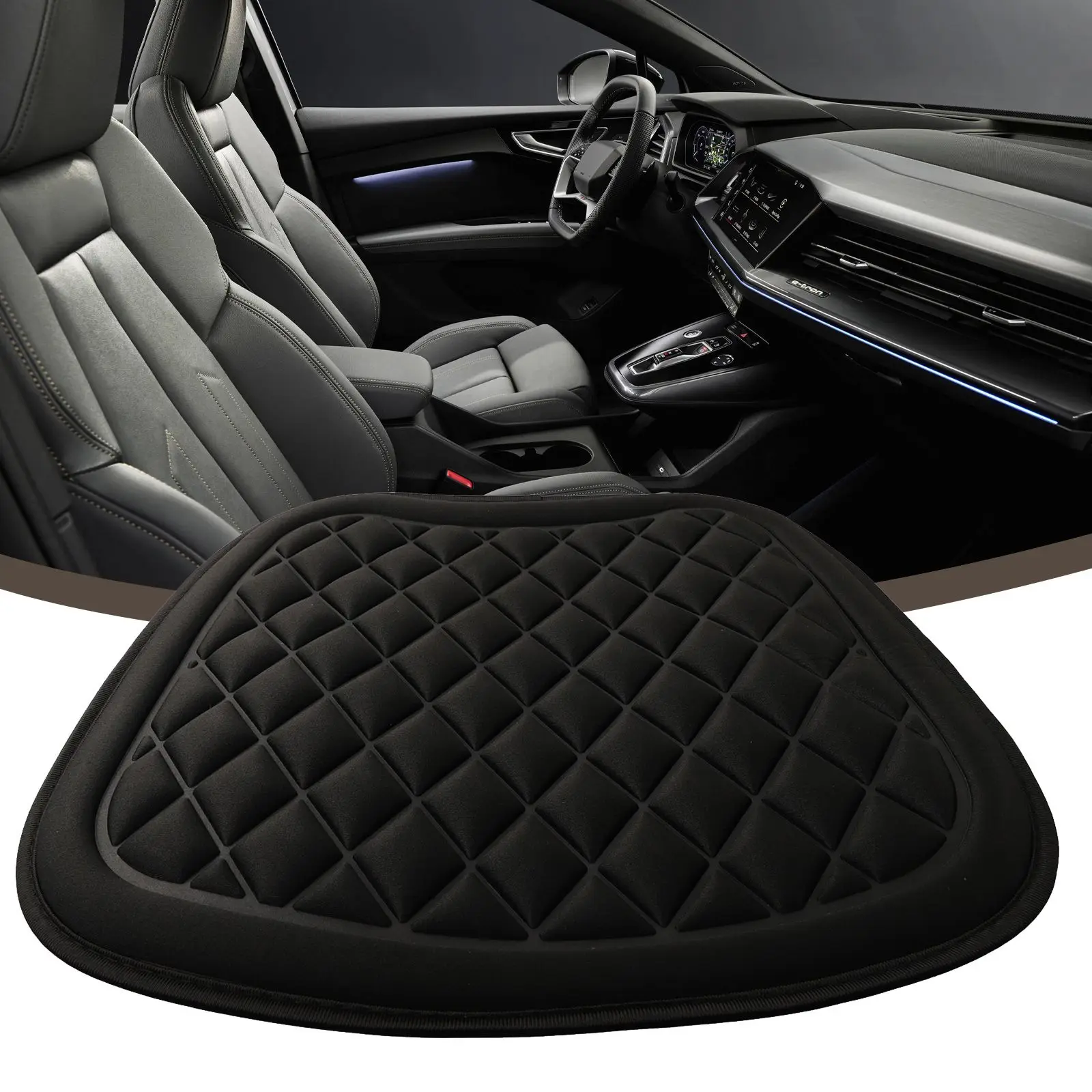 

Car Seat Car ​Cushion Pad Silicone Universal Memory Foam Non-Slip 44*48cm Car Chair Seat Diamond-shaped Driver Seat