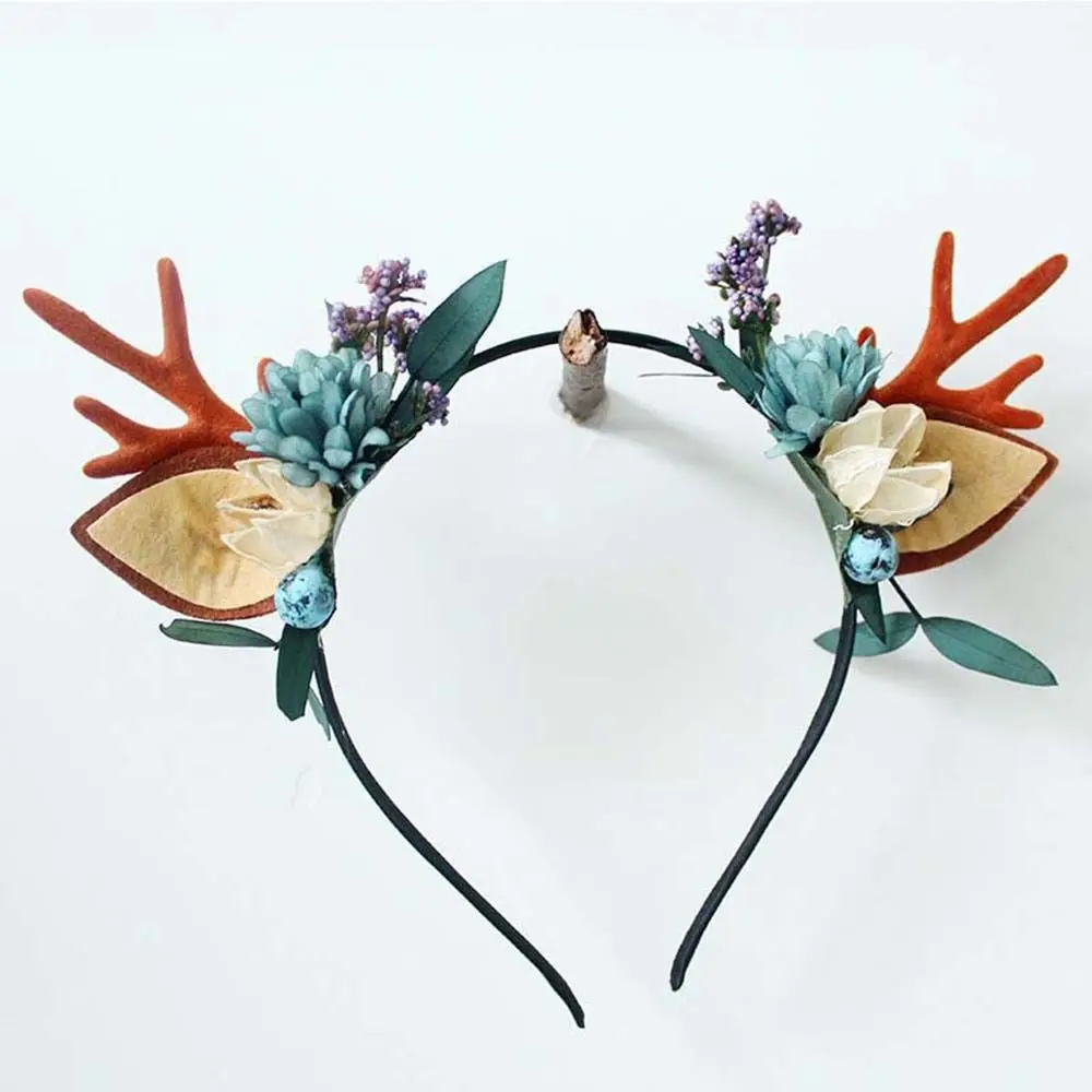 Headwear Cute Flower For Female Make Up For Girl Women Hair Band Korean Style Head Hoop Hair Accessories Antlers Headband