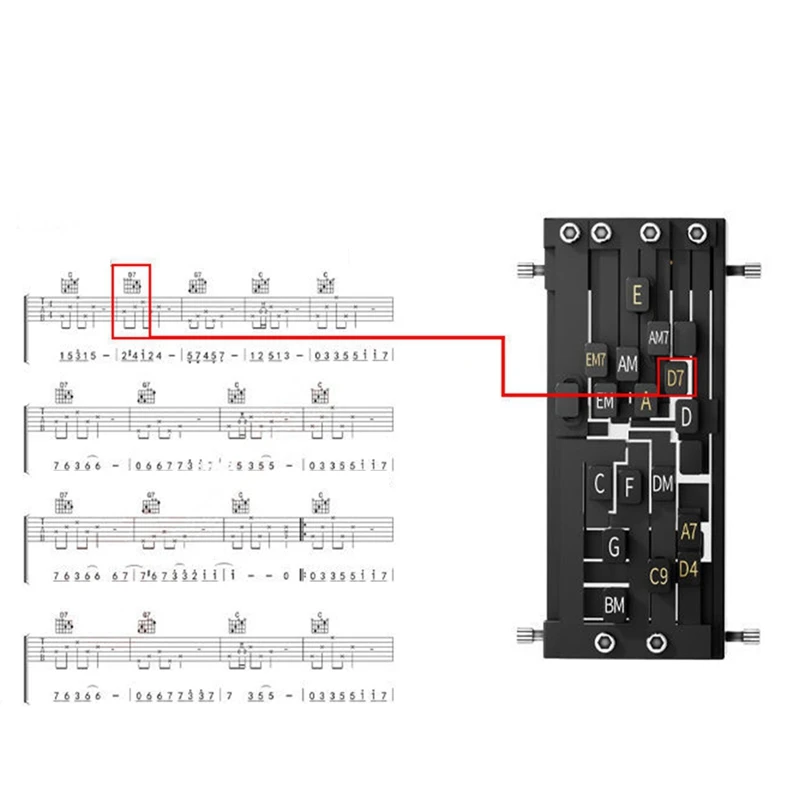 (NEW) Coustic Guitar Aid Tool Beginner Trainer Practice Tool Guitar Auxiliary Artifact Teaching Aid For Beginners