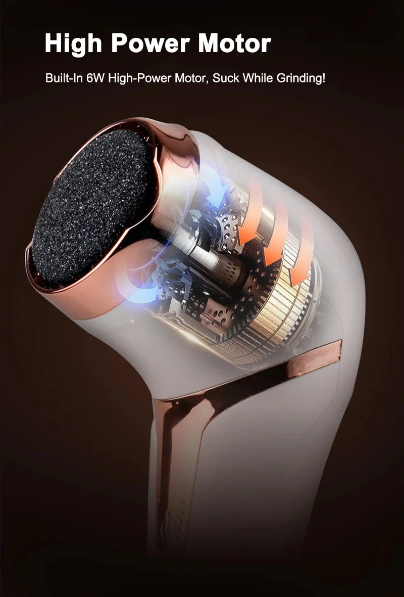 Description Picture 4 of itemElectric Pedicure Tools Foot Care File Leg Heels Remove Hard Cracked Dead Skin Callus Remover Feet Foot Files Clean Care Machine