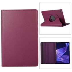 Premium PU Leather Rotating Stand Case with Auto Sleep/Wake and Pen Holder for Realme Pad (10.4) (Purple)