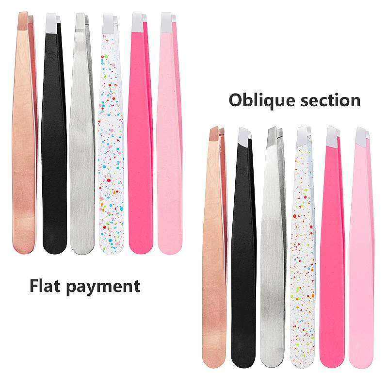 1 Pc Eyebrows Tweezers Trimmer Professional Beard Eyelash Brow Face Hair Removal Tweezer Beautfy Makeup Stainless Steel Tools 2